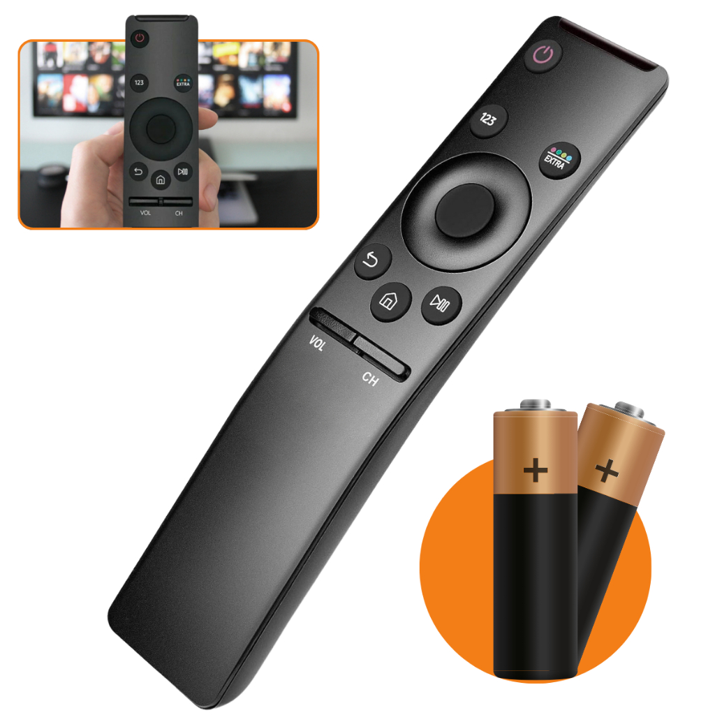 Controle Remoto Compatível Com Samsung Smart Tv Botão Smart Hub + Pilhas
