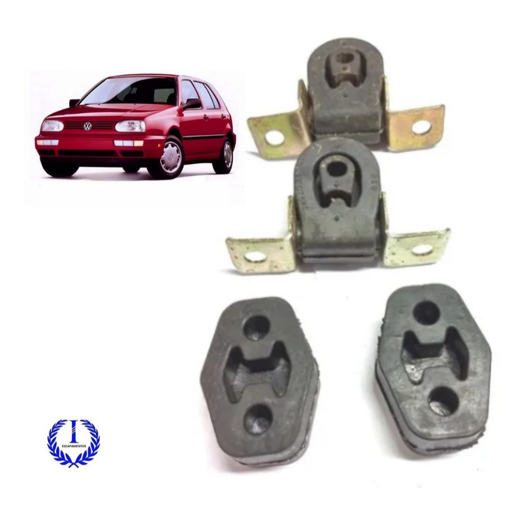 4 Borracha Coxim De Escapamento Golf Gti 95....96