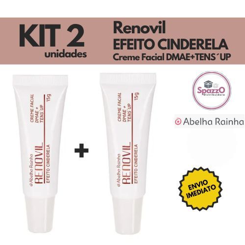 Kit Efeito Cinderela Com DMAE Tens'Up Renovil 15g Abelha Rainha em Oferta na Shopee