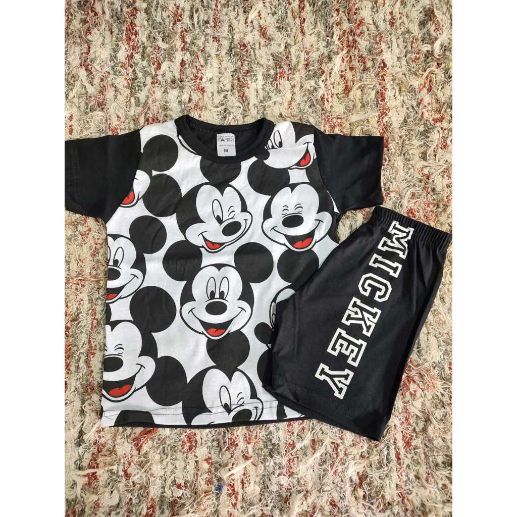 Conjunto Mickey Infantil kit Camisa bermuda Verão