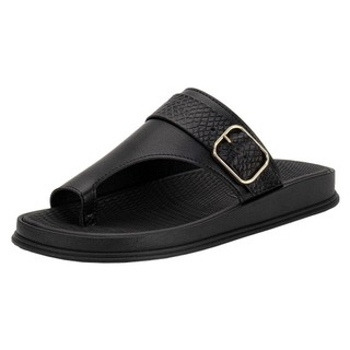 Tamanco Feminino Flat Moleca original mula manca preto 5556102