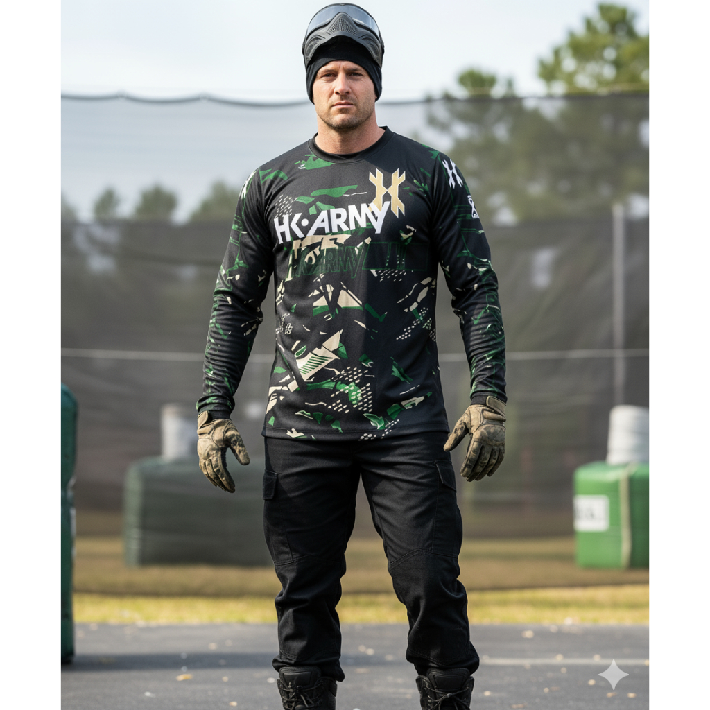 Camisa Manga Longa HK Army 6 Paintball Air Soft - Dry Fit Esportiva Proteção UV