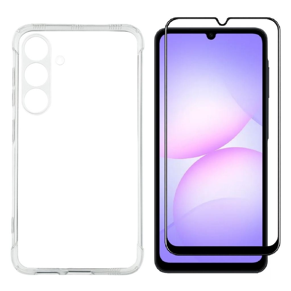Para Samsung Galaxy A17 - Capinha Capa Anti Impacto Shock + Pelicula de Vidro 3d Protetora de Tela