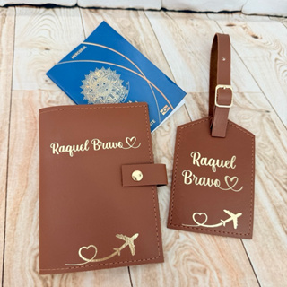 Kit Capa para Passaporte Personalizado + Tag “não tem espaço para escrever dados” em Oferta na Shopee