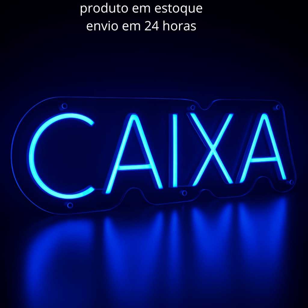 Painel Neon Led em Acrílico Cristal 4mm - CAIXA -43cm x 15cm bivolt 110 x 220