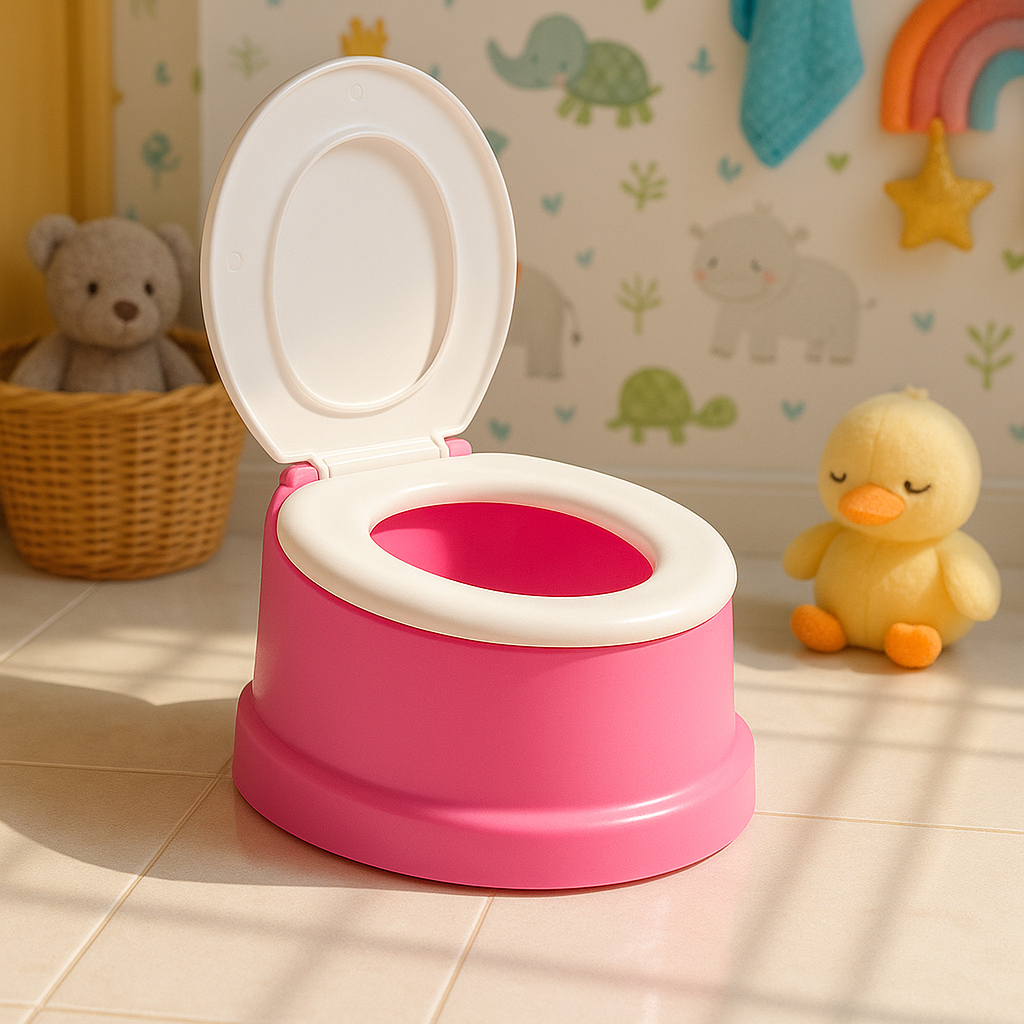 Troninho Infantil Nenem com Tampa Assento Redutor para Desfralde Penico Pequeno 900ml Plasnorthon