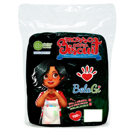 Massa para Biscuit BelaGi - Preto 700g