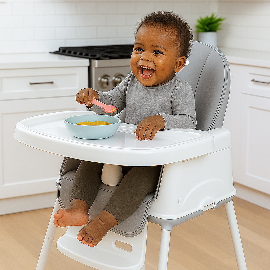 Cadeira de alimentação para Bebê 2 em 1 Alta Dobrável Portátil PipDip