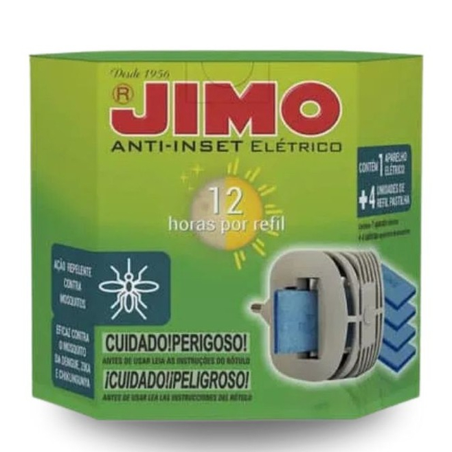 1 Aparelho Bivolt + 4 Refil Pastilha Anti-Inset Elétrico Jimo em Oferta na Shopee