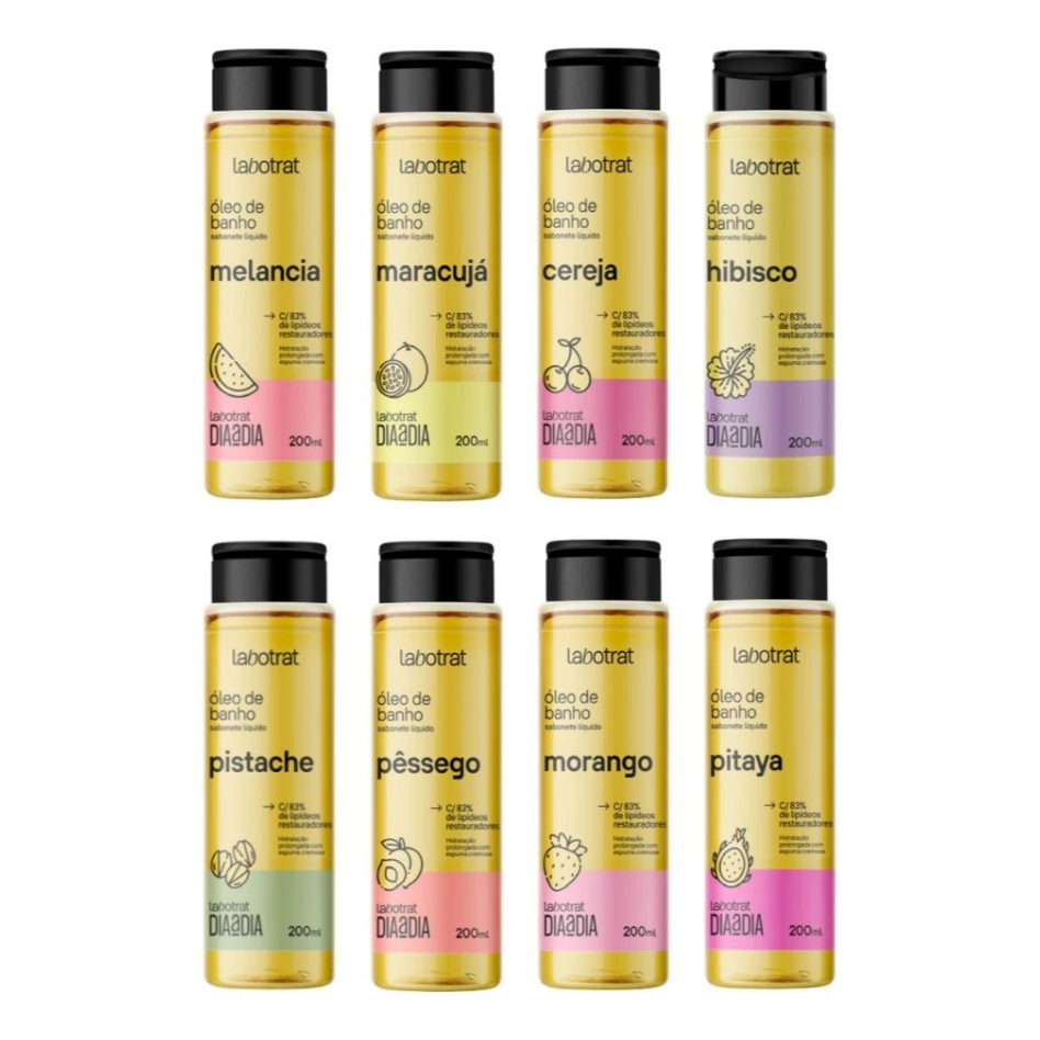 Labotrat Óleo de Banho Hidratante 200ml – Várias Fragrâncias em Oferta na Shopee