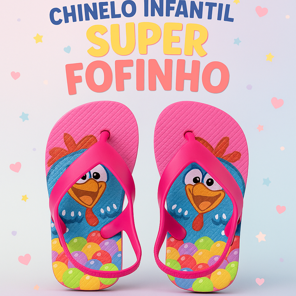 Chinelo Infantil Feminino Leve Confortável Estampado Verão 2025 em Oferta na Shopee