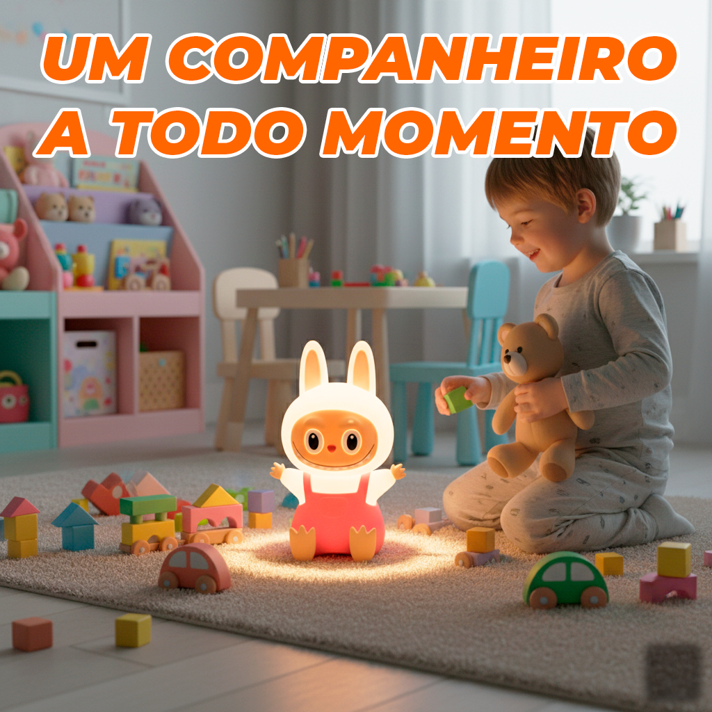 uminária Labubu de Silicone RGB com Timer - MM-KS107 em Oferta na Shopee