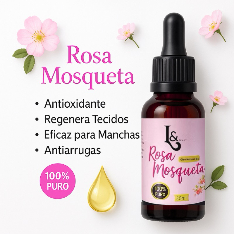 Óleo Rosa De Mosqueta 100% PURO Face Beautiful 30ml em Oferta na Shopee