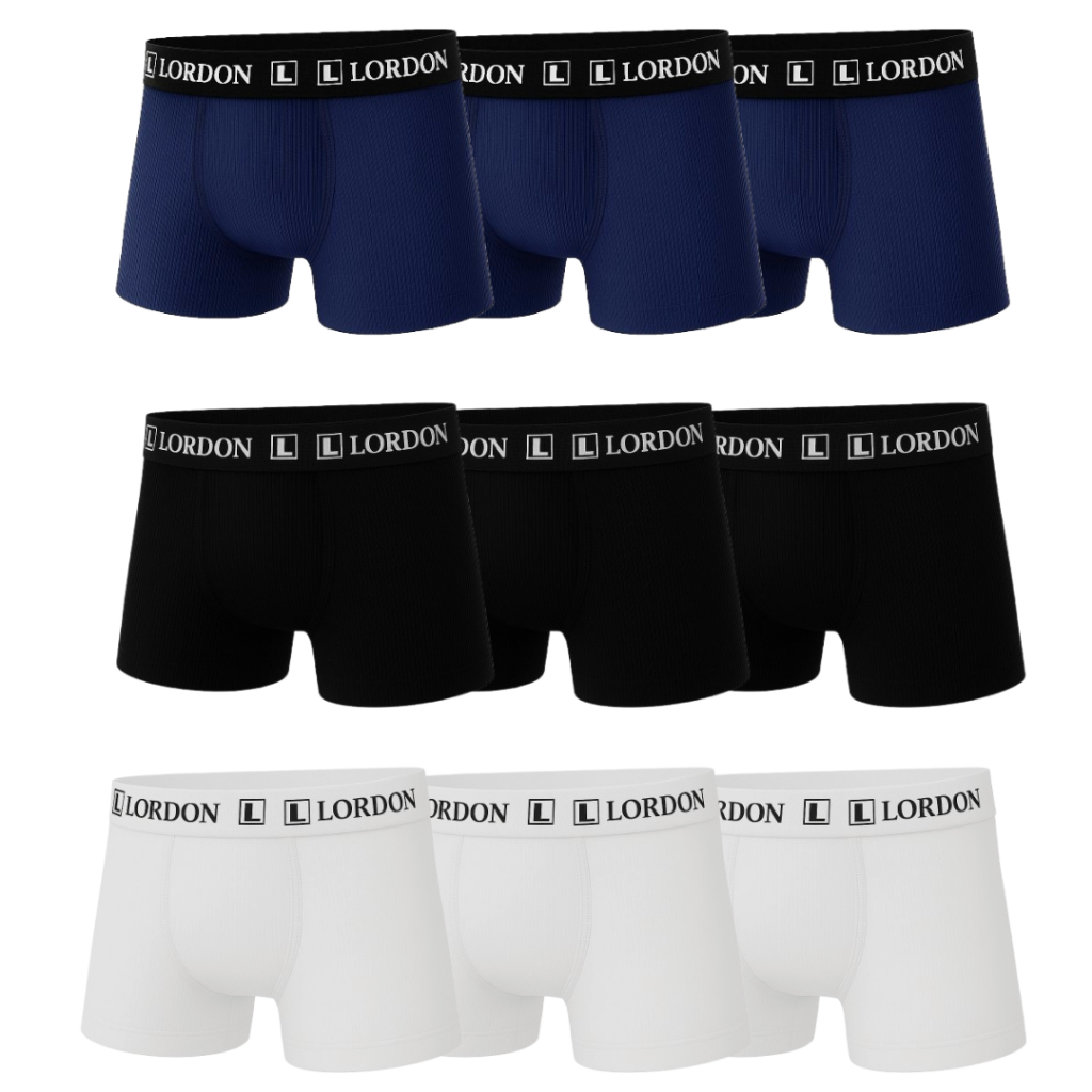 Kit 9 Cuecas Boxer Cotton Infantil Juvenil Sortido Menino