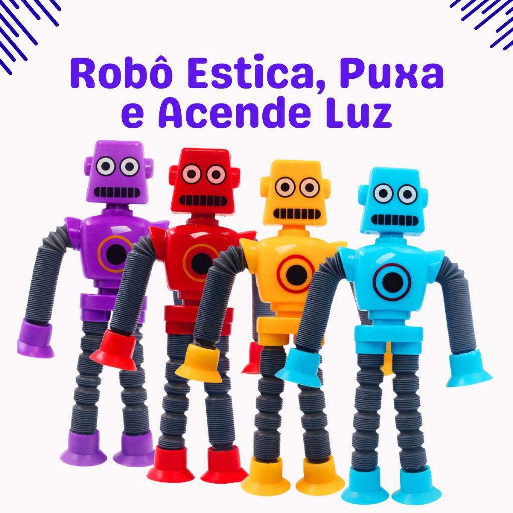 Robô Et Cartoon Tubo Fofo Descompressão Design Criativo Brinquedo Puxa Estica Gruda Dutoys · foto 2