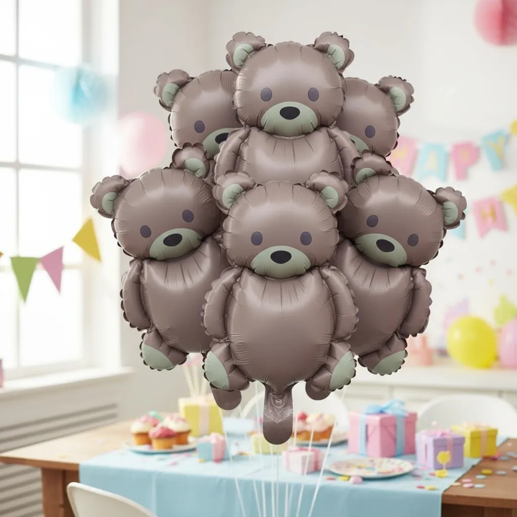 10 Mini Balão Urso Bear Metalizado 26cm Festa Decoração Infantil C90968 em Oferta na Shopee