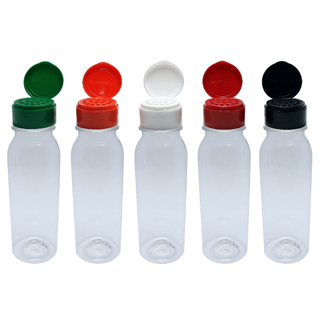 30 Frascos Plásticos Cristal Pet 250ml Tampa Peneira Det