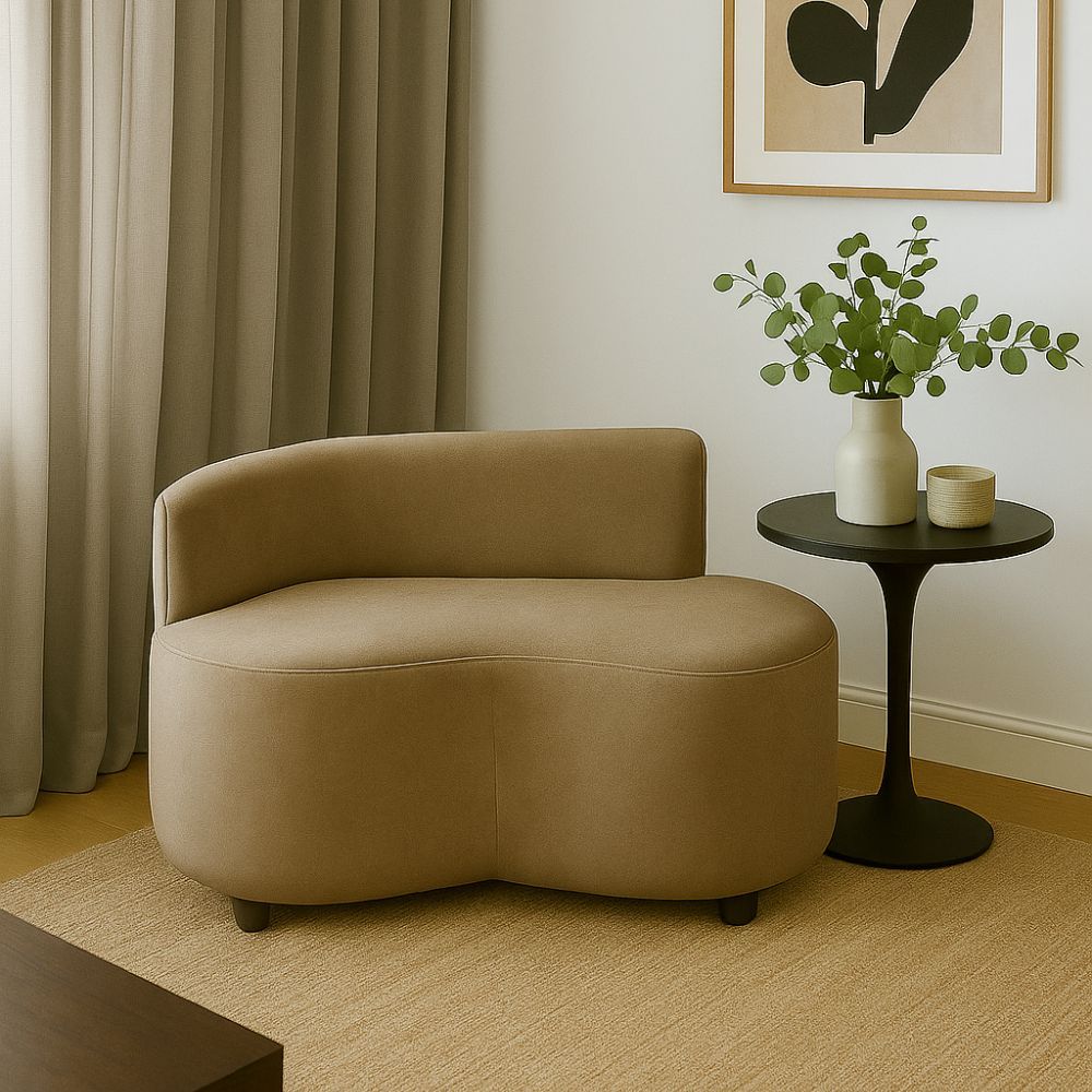 Sofá Curvo 1 Metro Duna – Sofá Orgânico Minimalista e Confortável