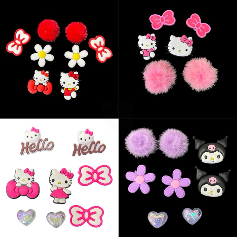 Aplique emborrachado com Pino adaptador Pins para Babuches calçados