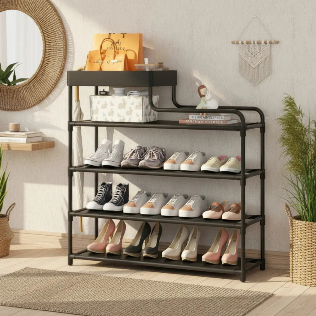 Sapateira Organizadora Rack Sapateira Espaço Para Caixa em Oferta na Shopee