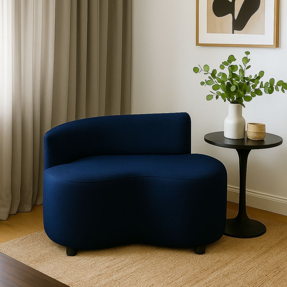 Sofá Curvo Duna – Design Orgânico, Sofá Compacto Ideal para Salas Aconchegantes