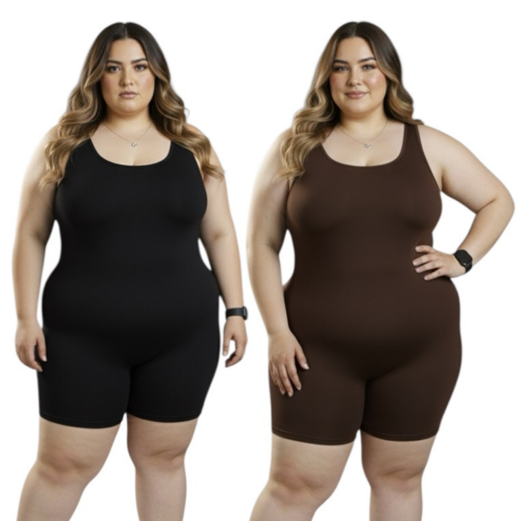 Kit Macaquinhos Feminino Plus Size Suplex Atividade Física Treino Academia Casual Versátil