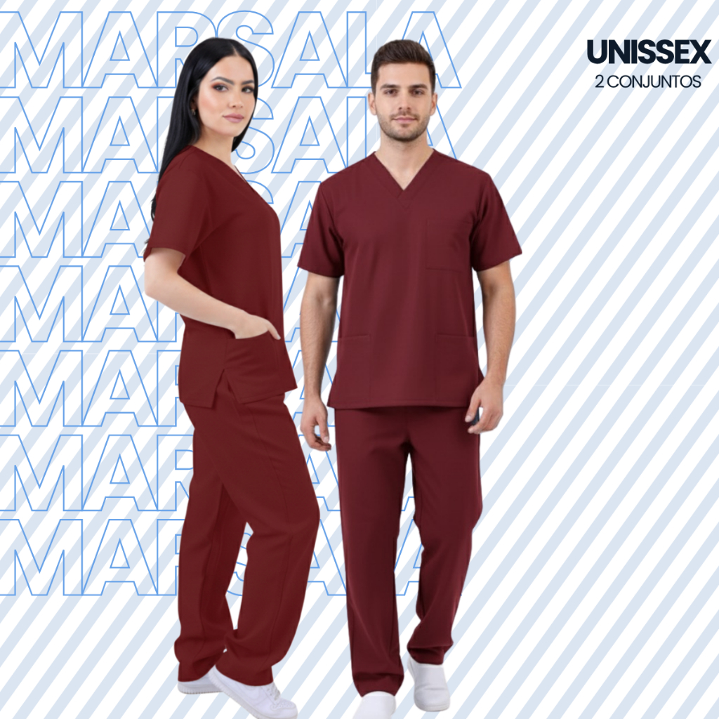 COMBO - 2 Conjuntos Cirúrgicos GABARDINE Unissex + BORDADO GRÁTIS — imagem 2 de 2