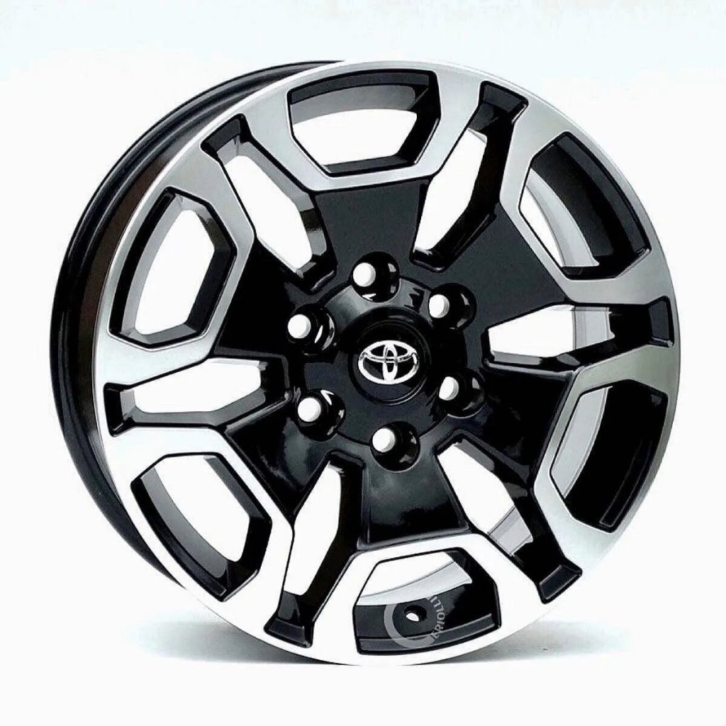 Kit 4 Rodas Hilux Aro 17 Srx Diamond Krmai Preto com Diamantado Bicos de Brinde S31