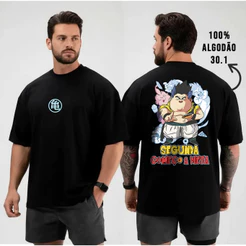 Camisa Oversized Academia Segunda Dieta Para Treino Musculação Algodão Estilo Conforto Streetwear