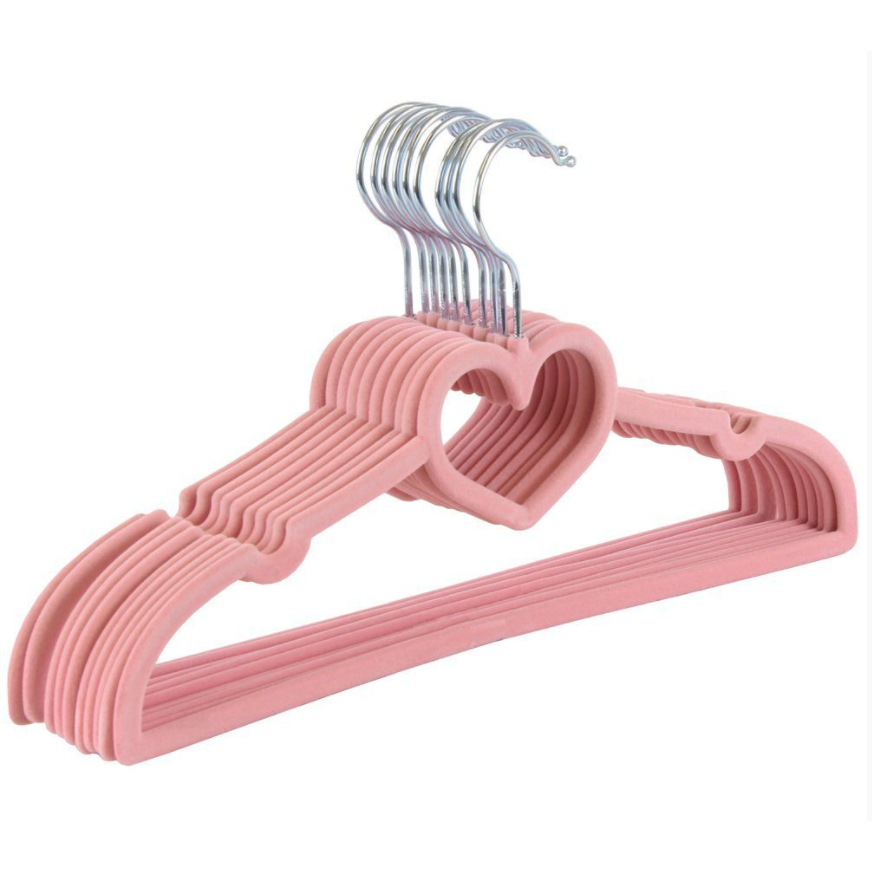 50 Cabides Slim Ultra Finos Antideslizante Aveludado Rosa em Oferta na Shopee