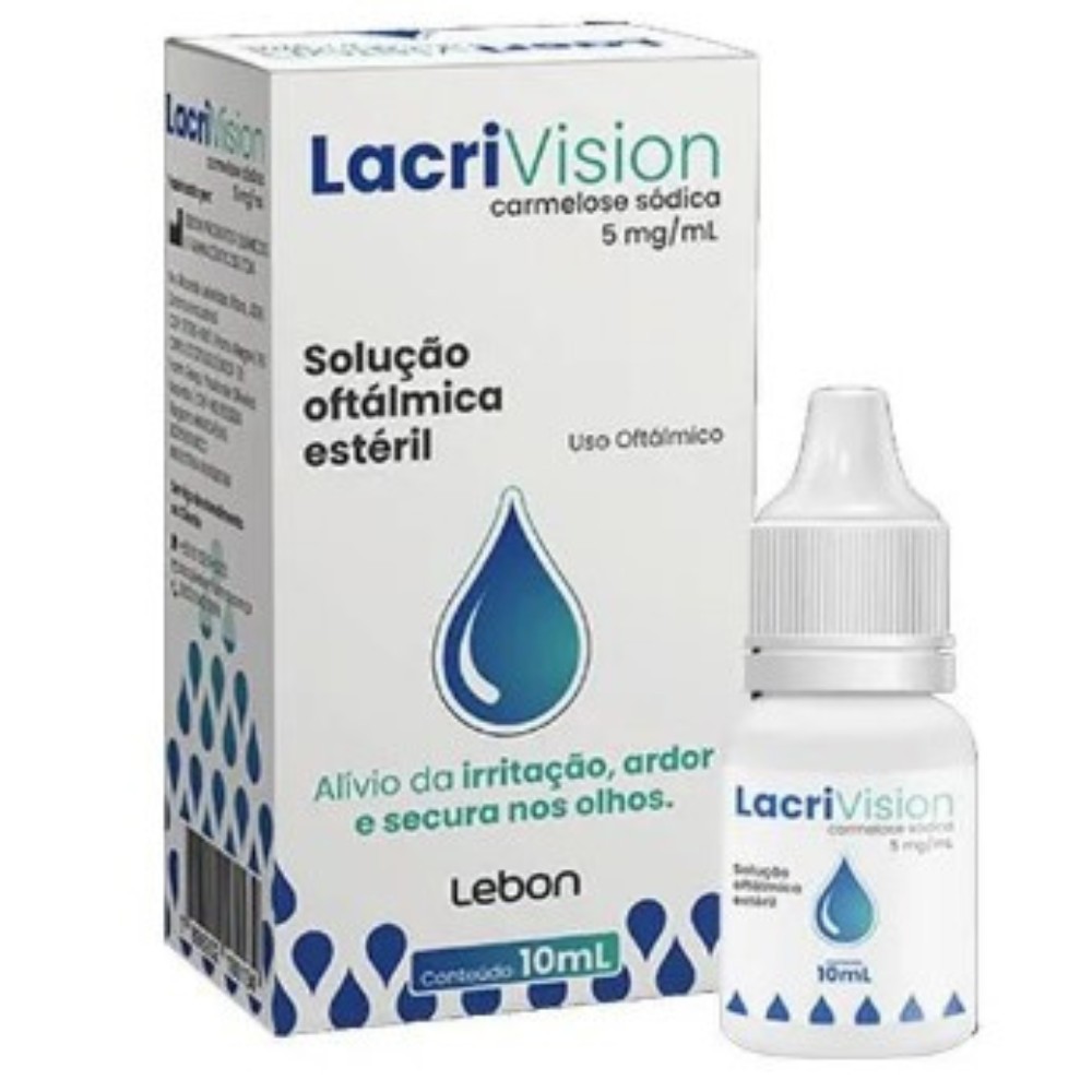 Lacrivision Colírio 10mL Carmelose Sódica 5mg/mL – Lubrificante Ocular