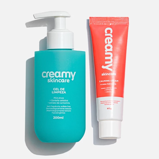 Duo Gel de Limpeza + Gel-creme Hidratante Calmante - Calming Cream - Creamy Skincare