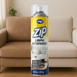 Limpa Estofados Spray Espuma Removedora de Manchas e Odores 300ml Zip Clean - Uso Geral