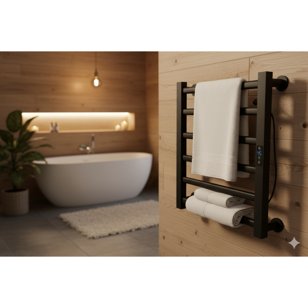 Toalheiro Térmico Smartdry Grafite Itaquá Painel Digital E Alexa - 5 barras