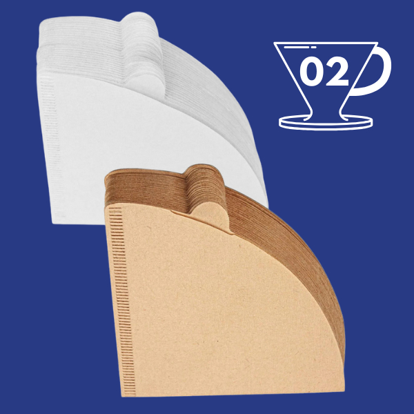 Filtro de Café V60 02 Branco ou Natural Barista