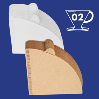 Filtro de Café V60 02 Branco ou Natural Barista em Oferta na Shopee