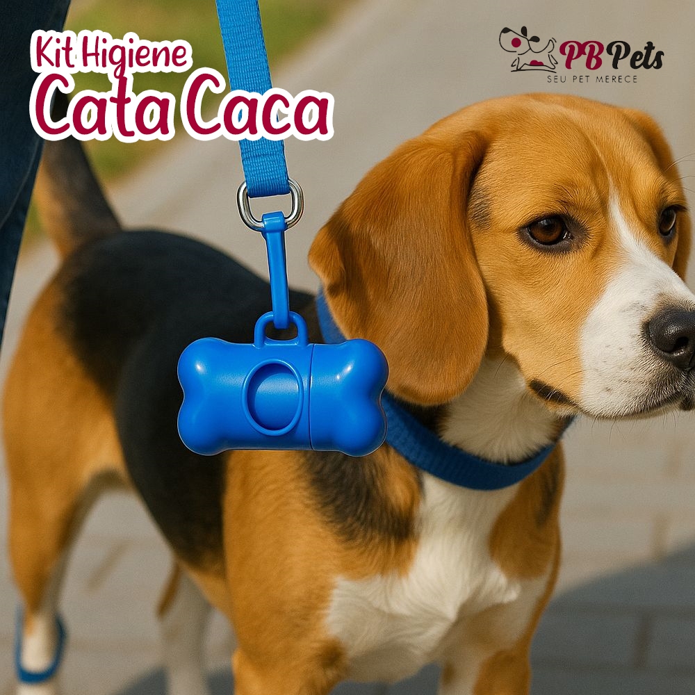 Cata caca kit saco coletor de fezes cachorro cães com 2 rolos de saquinho kit + 2 refil