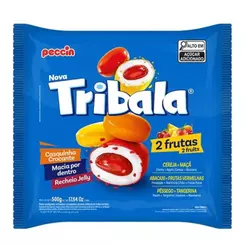Bala Tribala Recheada Sortida 2 Frutas 500g - Peccin