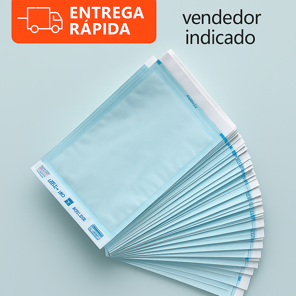 Envelope Auto Selante 15x25 cm  – Esterilização em Autoclave em Oferta na Shopee