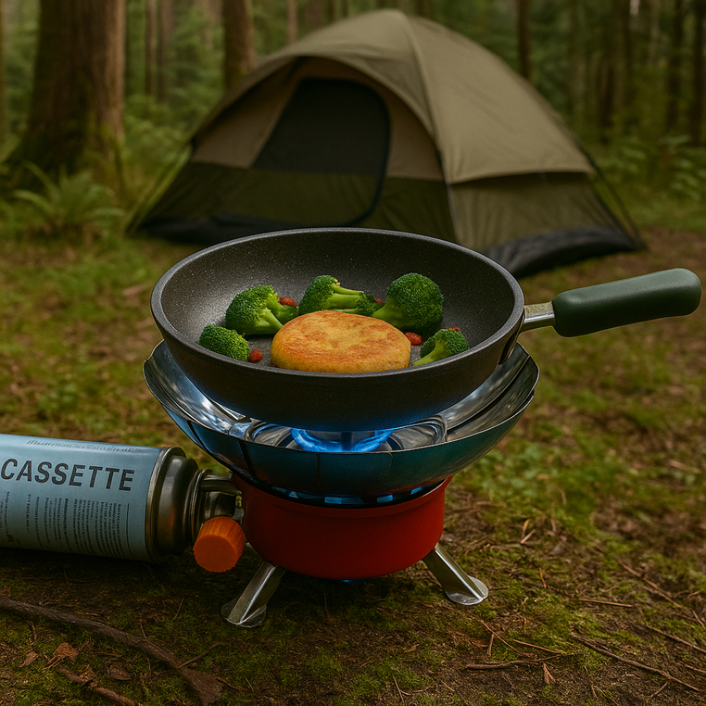 Fogareiro Portatil a Gás Compacto a prova de vento Autoclick Viagem Camping