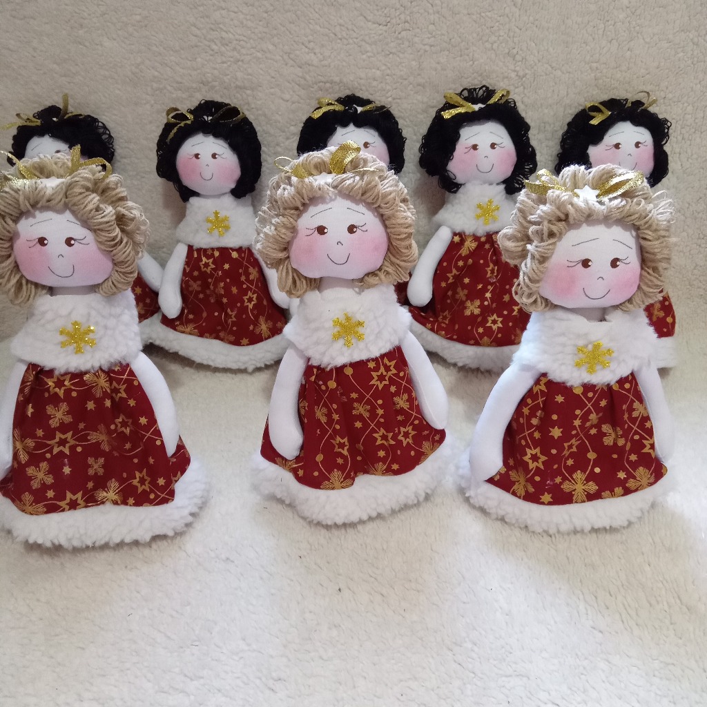 Boneca de pano natalina/decoração de natal/ Feliz Natal