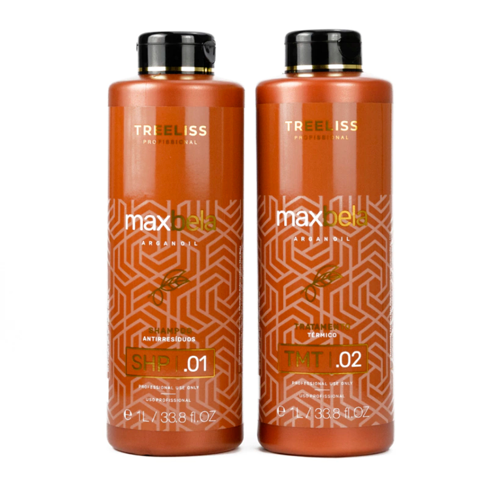 Kit Progressiva Max Bela Redução de volume e Reconstrução (Shampoo +Tratamento) Tree Liss 1L