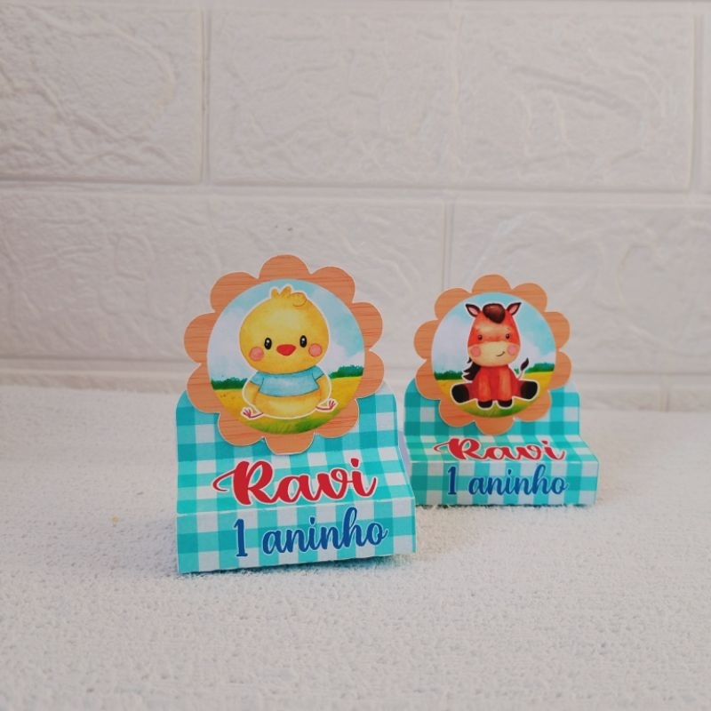 Porta Bis Duplo Fazendinha Lembrancinha Personalizada Fazendinha Festa infantil Decoração de festa infantil mimo festa