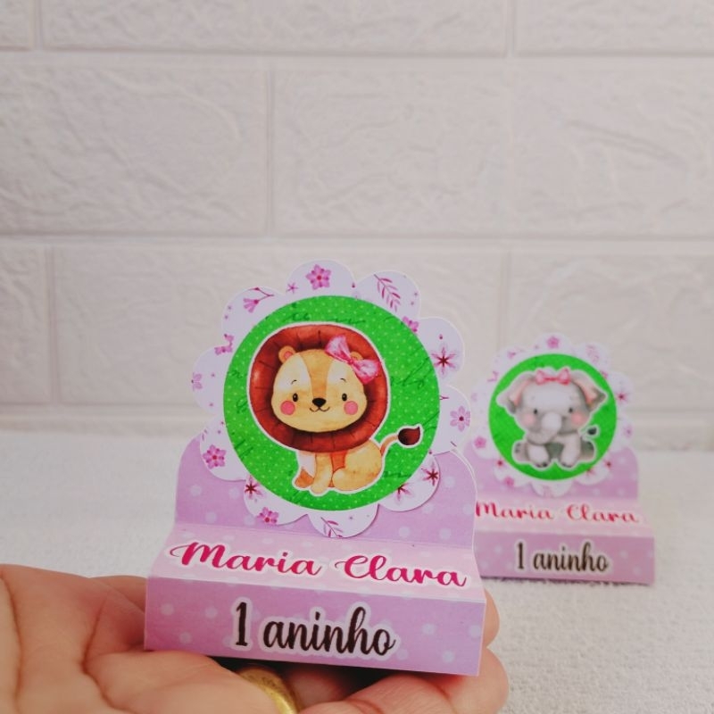 Porta Bis Duplo Safari menina Lembrancinha personalizada Safari Festa infantil Decoração de festa infantil Mimo de festa