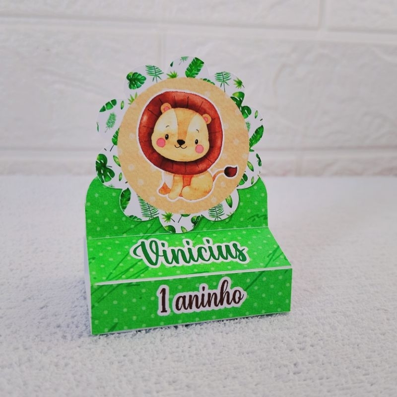 Porta Bis Duplo safari Menino Lembrancinha Personalizada Safari Festa Infantil Decoração de Festa infantil Safari
