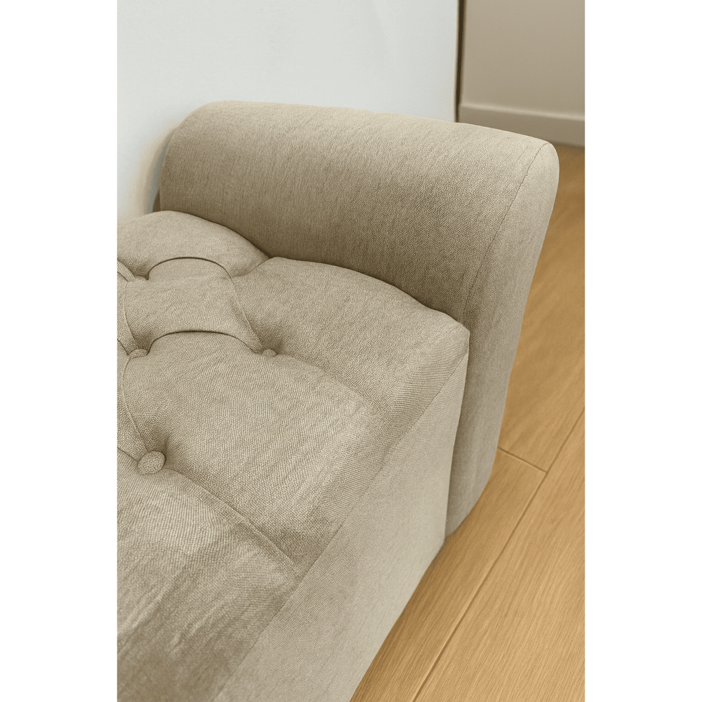 Baú Recamier Divã Paris Capitonê 130 cm Organizador Estofado Em Linho Estrutura em Madeira Para Cama Casal Quarto - AV · foto 2
