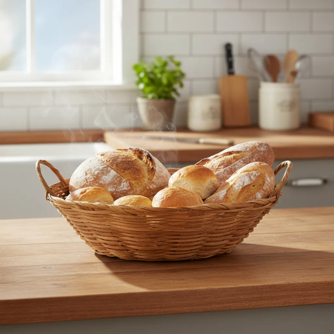 Cesto Redondo Bambu Porta Pão Pãozeira Cestinha Delicada em Oferta na Shopee