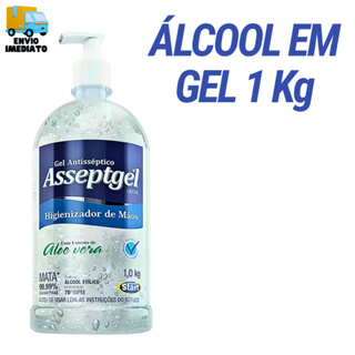Alcool Gel 1 Kg Antisséptico Com Aloe Vera Elimina Bactérias em Oferta na Shopee