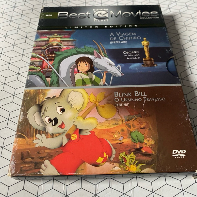 Dvd original Digipack duplo A viagem de chihiro e Blink Bill O ursinho travesso