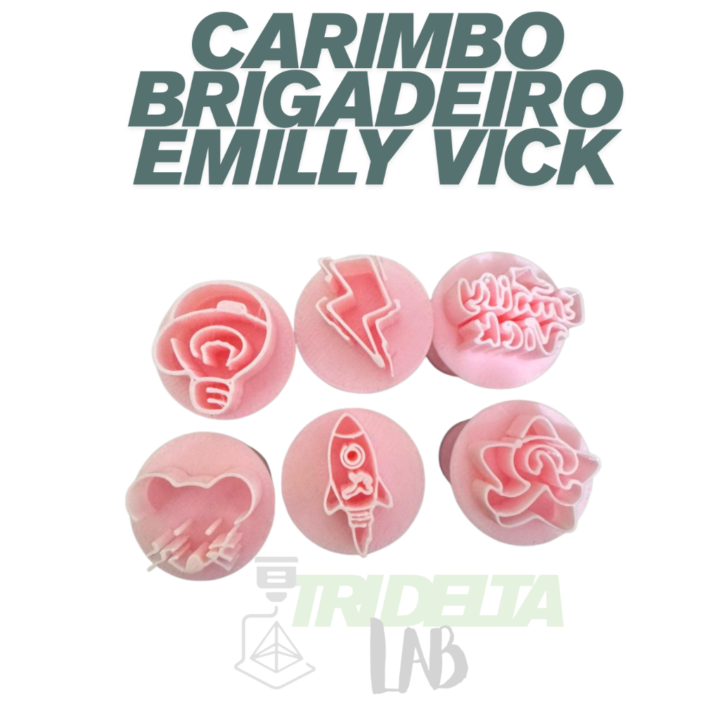 Kit 6 Carimbo Marcador Brigadeiros turma emilly vick Molde Festa Confeitaria Aniversario Brigadeiro em Oferta na Shopee